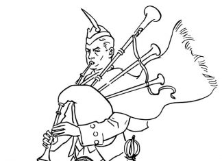 Szkocki patriota ludowy kolorowanka szkocki patriota ludowy