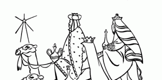 Trzech Króli zanosi dary kolorowanka trech Król zanoszą dary