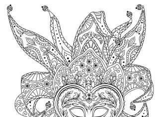 kolorowanka venetian maska