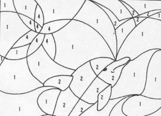 kolorowanka według instrukcji delfin pływa