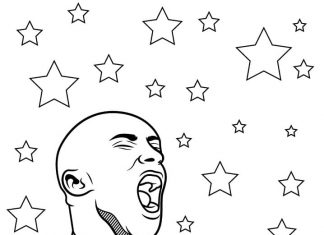 Wielka gwiazda koszykówki kolorowanka wielka gwiazda koszykówki