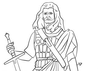 Wielki William Wallace kolorowanka wielki William Wallace