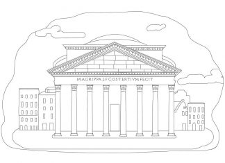 kolorowanka włoska świątynia