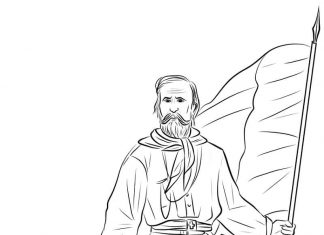 kolorowanka włoski rewolucjonista i żołnierz