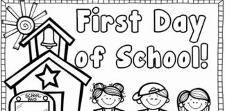 Wyczekiwanie na autobus na rozpoczęcie roku szkolnego kolorowanka wyczekiwanie na autobus na rozpoczęciu roku szkolnego