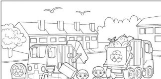 Wywóz śmieci w lego Duplo kolorowanka wywóz śmieci w lego duplo