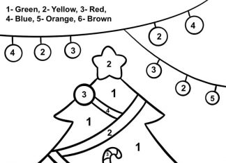 Z instrukcją choinka świąteczna kolorowanka z instrukcjom choinka świąteczna