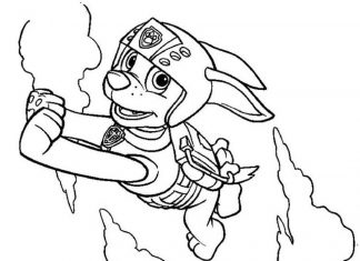 Zadowolony Zuma dla dzieci Psi Patrol kolorowanka zadowolony Zuma dla dzieci Psi Patrol