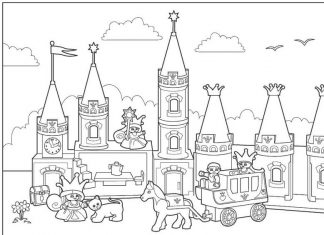 kolorowanka zamek lego duplo