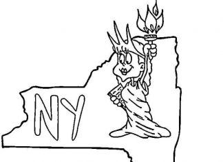 Zdjęcie kobiety na terenie Nowego Jorku kolorowanka zdjęcie kobiety na terenie Nowego Jorku