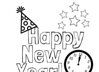 Życzenia na Nowy Rok kolorowanka życzenia na nowy rok