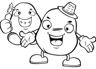 Zadowolone ziemniaki kolorowanka zadowolone ziemniaki