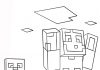 Kolorowanki Minecraft Steve Zabawa Steve i Creeper w planszy gry kolorowanka do druku
