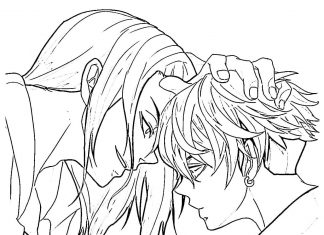 Kolorowanka dwie postacie Keisuke Baji i Chifuyu Matsuno