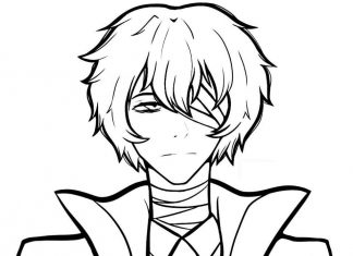 Kolorowanka Bungou bezpańskie psy do druku