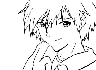 Kolorowanka Postać Kaworu Nagisa