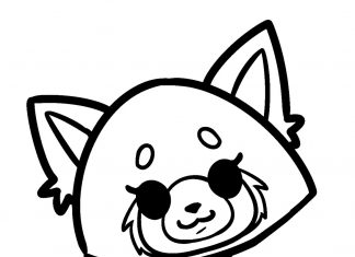 Kolorowanka Postać Retsuko do druku