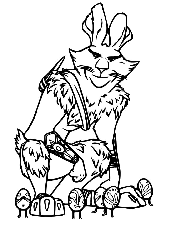 Bunnymund do druku kolorowanka