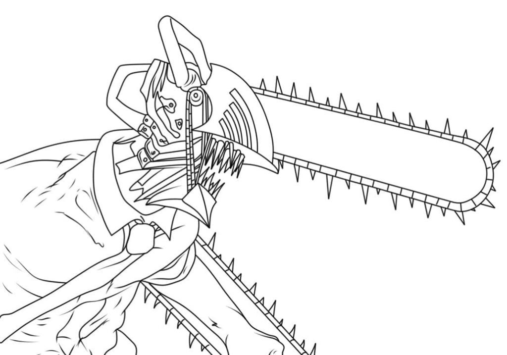 Chainsaw Man kolorowanka