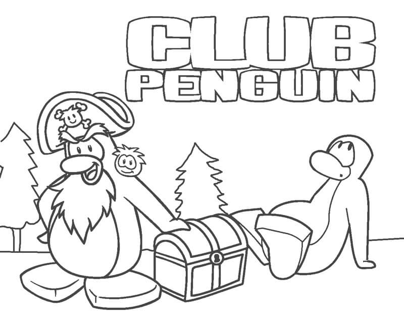 Club Penguin kolorowanka dla dzieci