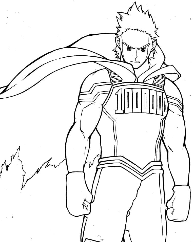 Człowiek w pelerynie z napisem 10000