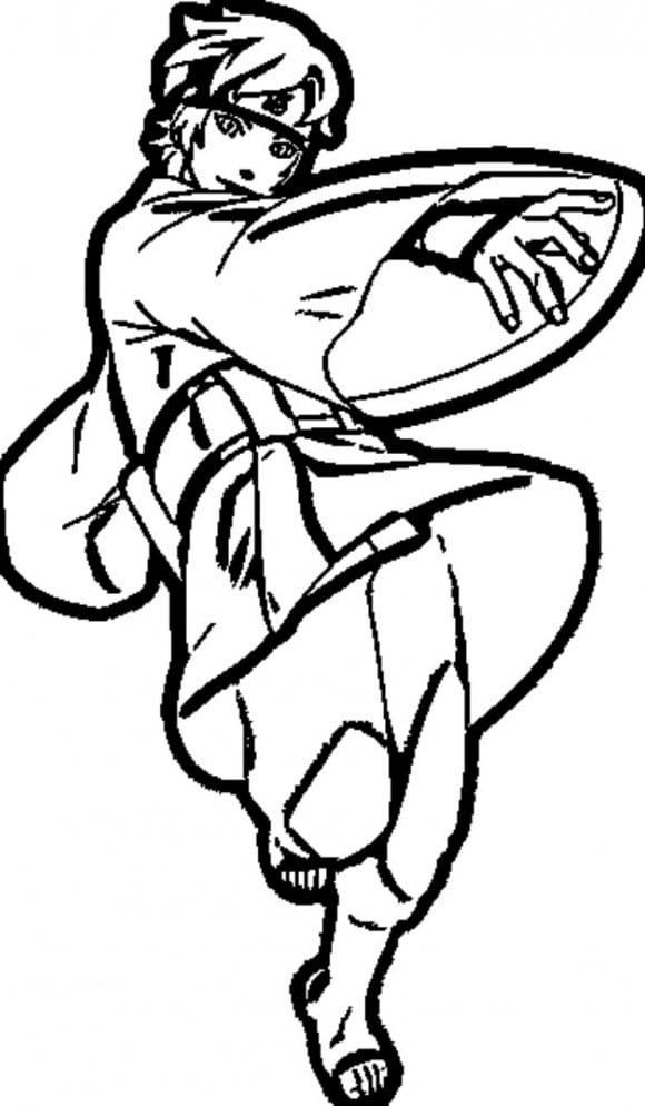 Do pokolorowania chłopiec z mangi