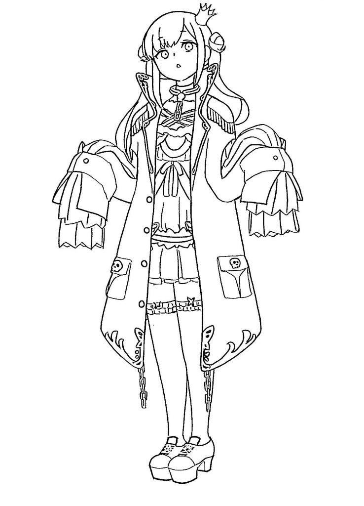 Dziewczyna w płaszczu z anime