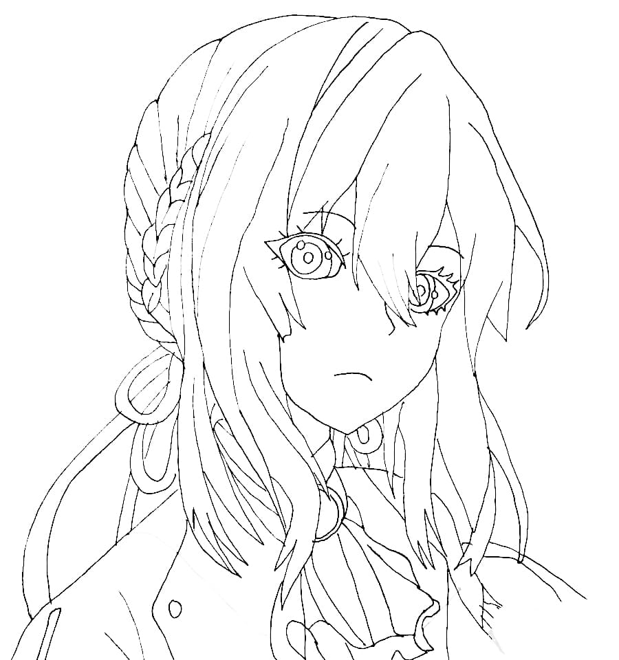 Dziewczyna z pięknymi warkoczami i dużymi oczami