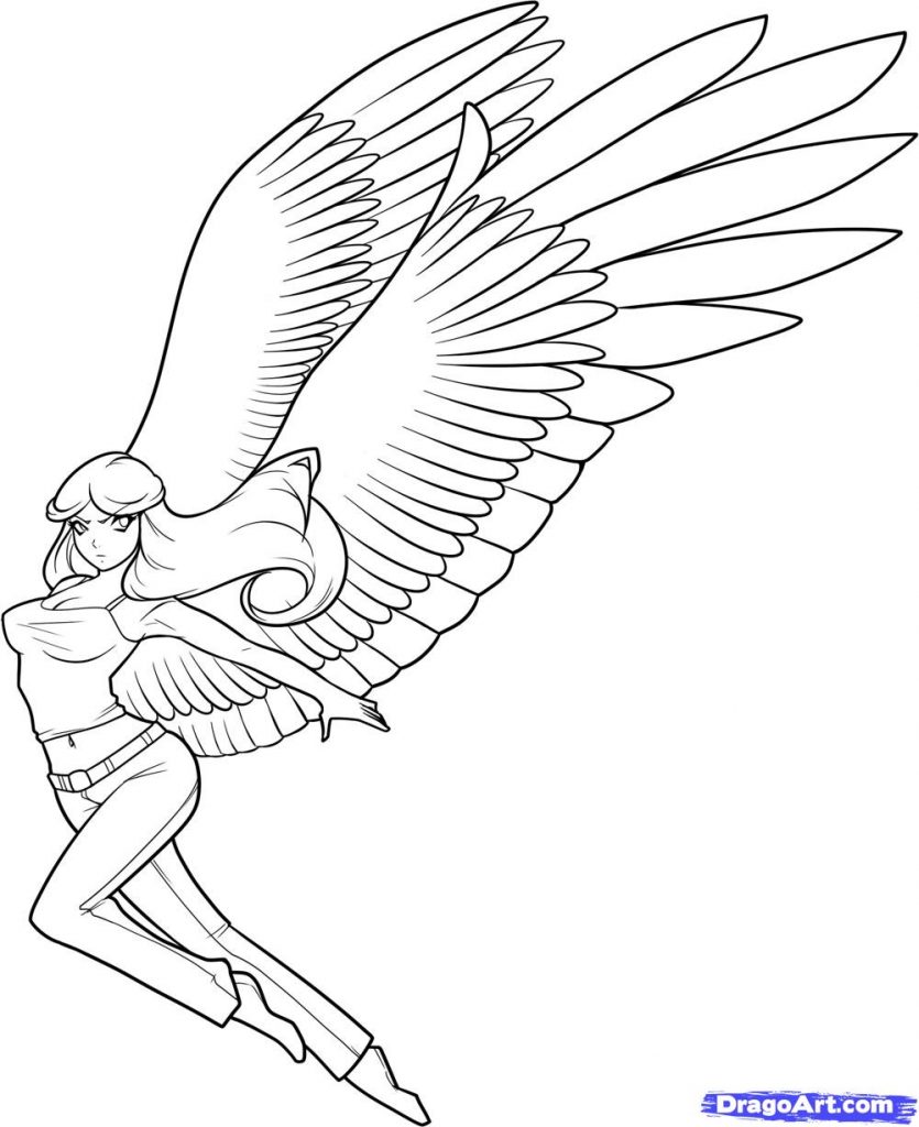 Dziewczyna ze skrzydłami anime