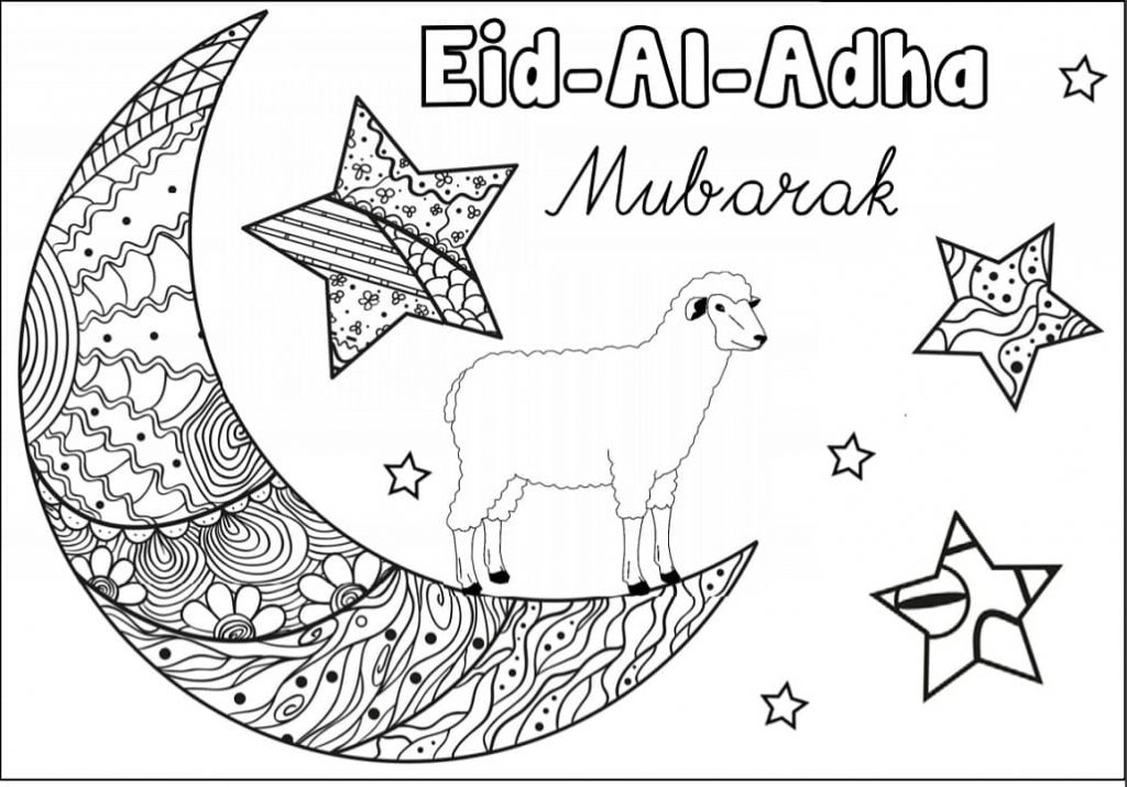 Eid al-Adha-Mubarak kolorowanka
