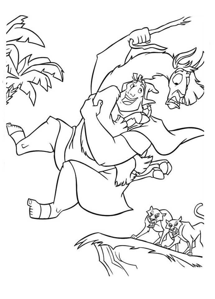 Emperor's New Groove do druku kolorowanka