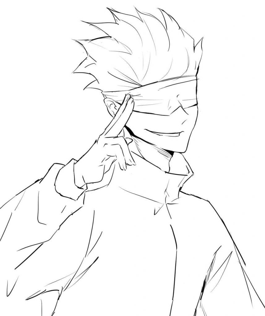 Gojo Satoru w opasce Was pozdrawia