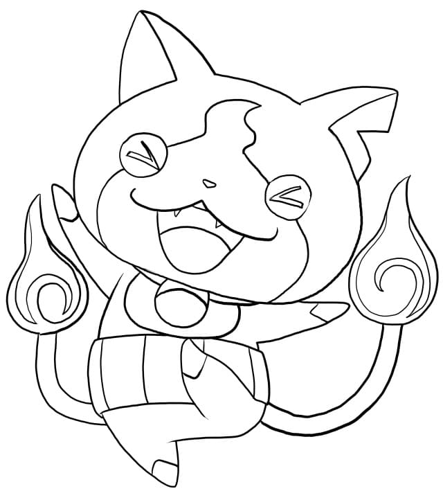 Jibanyan z Yo-kai Watch kolorowanka