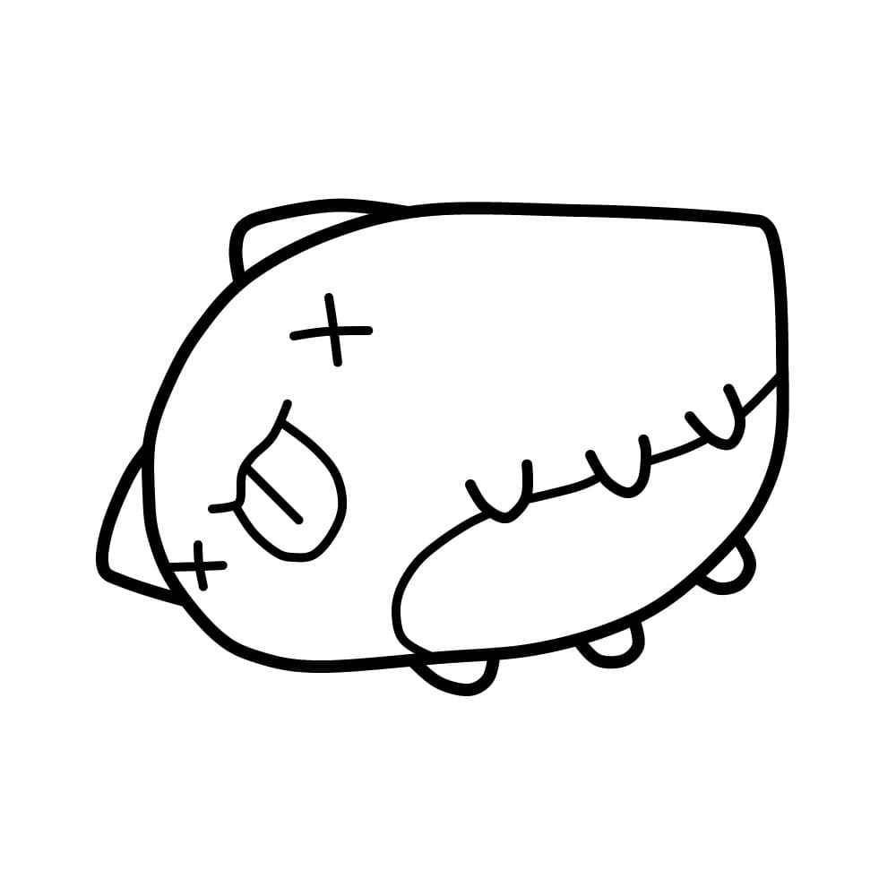 Kolorowanka Bugcat Capoo dla dzieci do druku