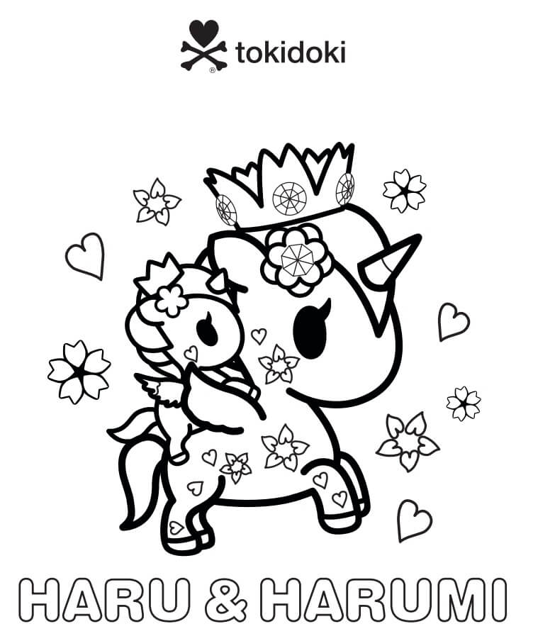 Kolorowanka Cherry Blossom Haru i Harumi Tokidoki