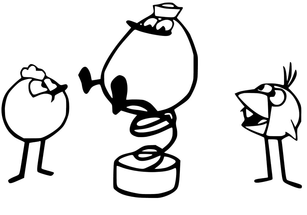 Kolorowanka Chirp, Peep i Quack