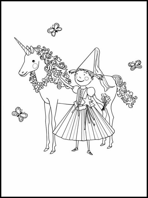 Kolorowanka Jednorożec i Pinkalicious