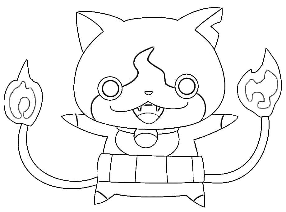 Kolorowanka Jibanyan do druku