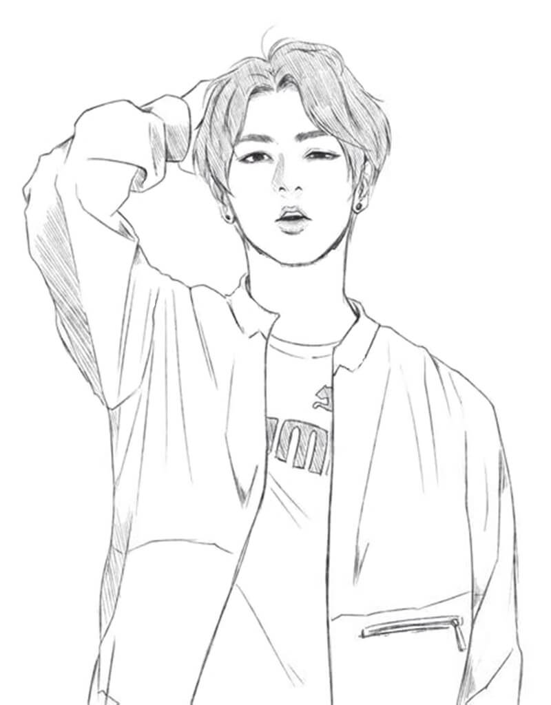 Kolorowanka Jimin z BTS