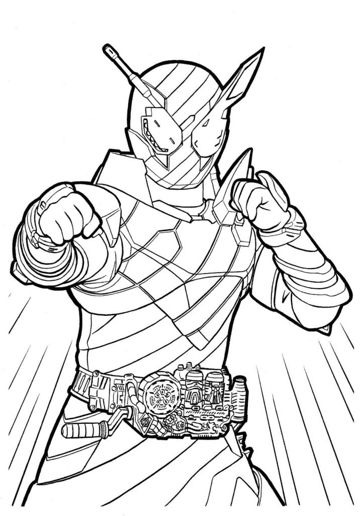 Kolorowanka Kamen Rider do wydruku