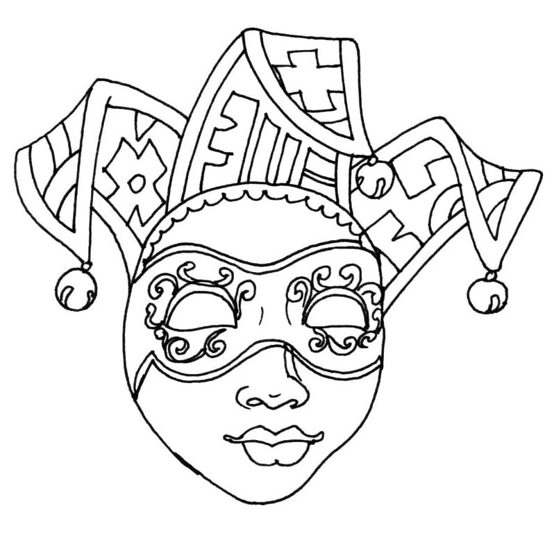 Kolorowanka Karnawał w Wenecji