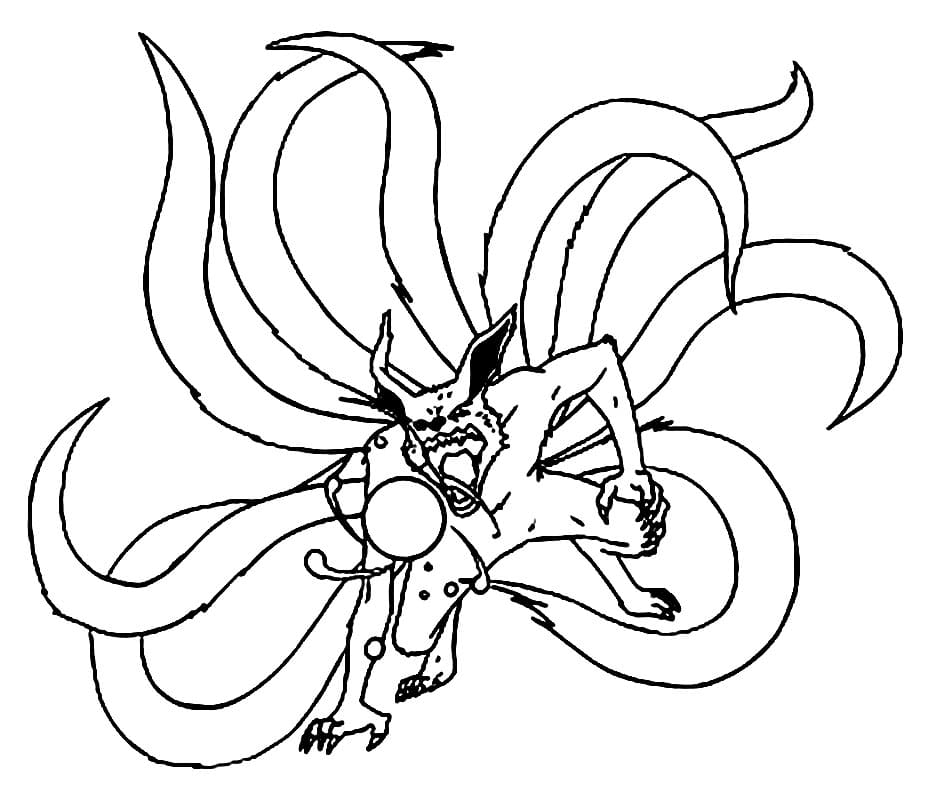 Kolorowanka Kurama do druku