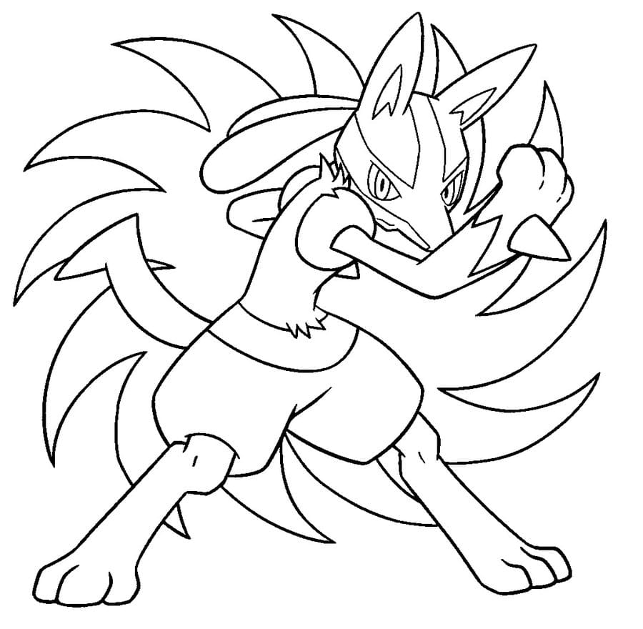 Kolorowanka Lucario do druku