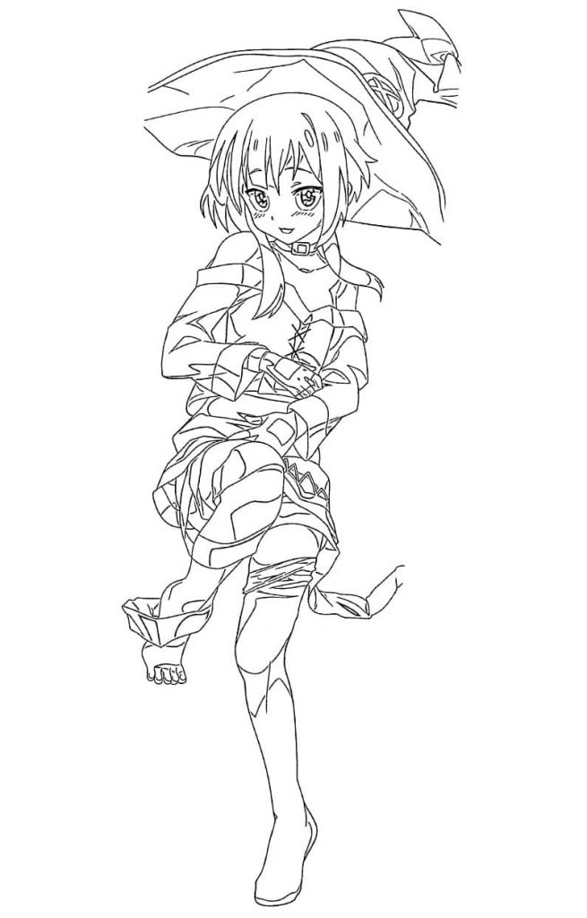 Kolorowanka Megumin do druku