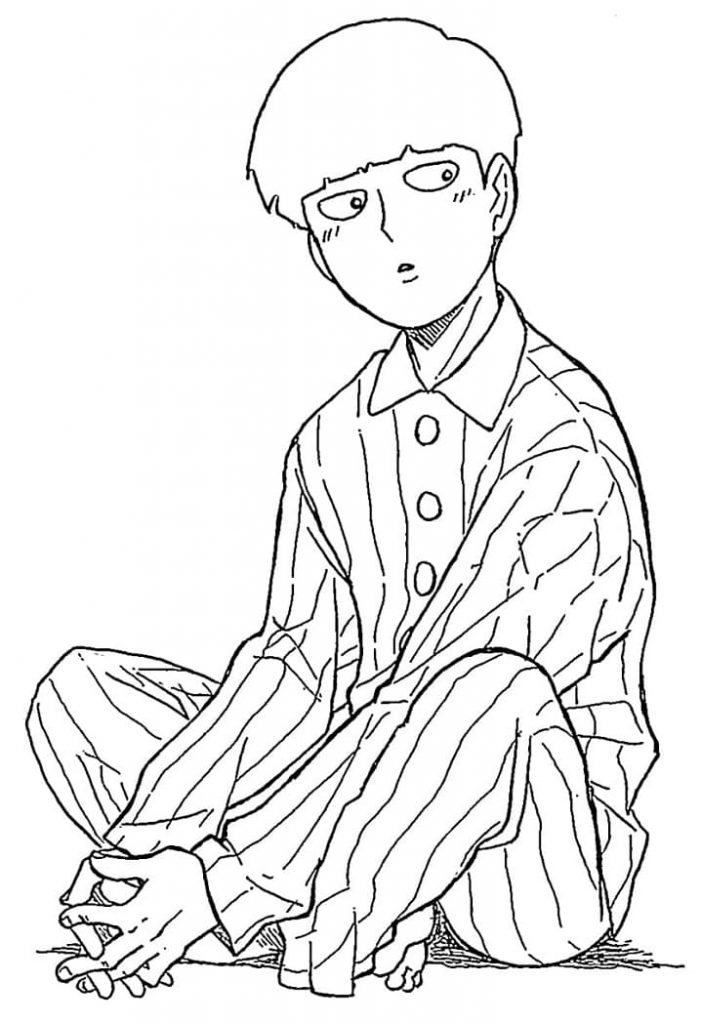 Kolorowanka Mob Psycho 100 do druku