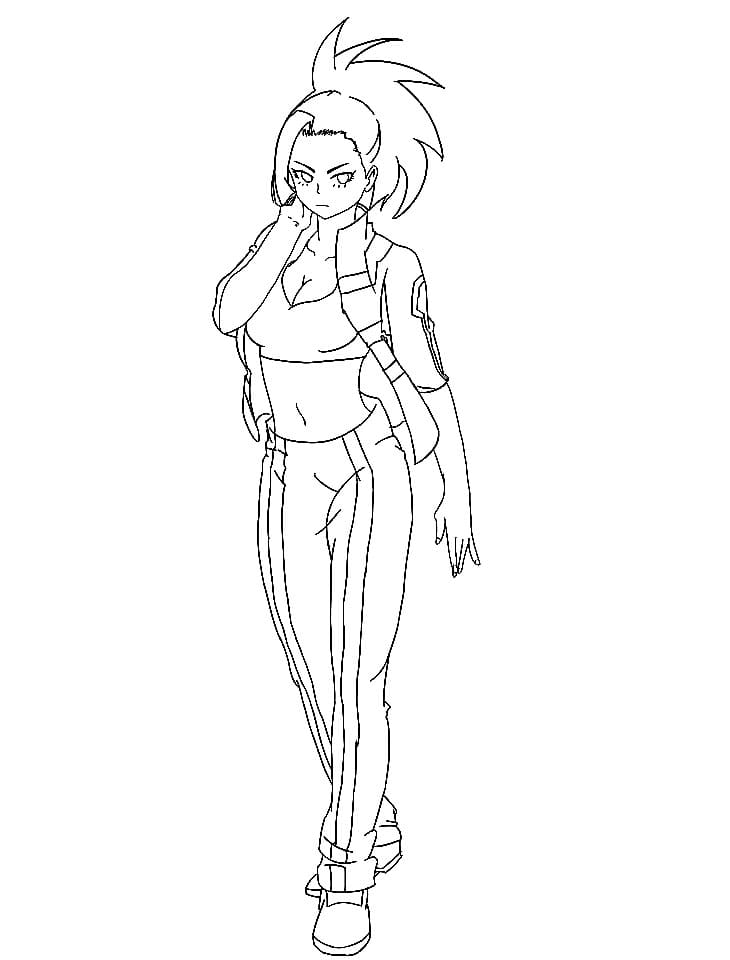 Kolorowanka Momo Yaoyorozu do druku