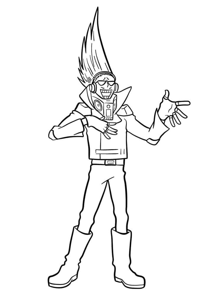 Kolorowanka Present Mic My Hero Academia