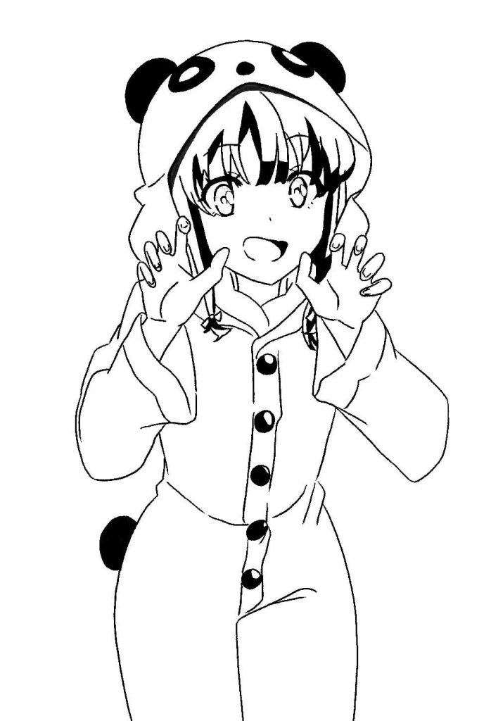 Kolorowanka Seishun Buta Yarou wa Bunny Girl Senpai do druku