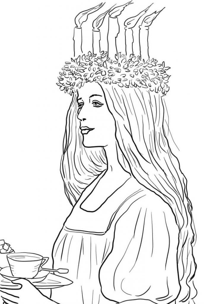 Kolorowanka Święta Łucja