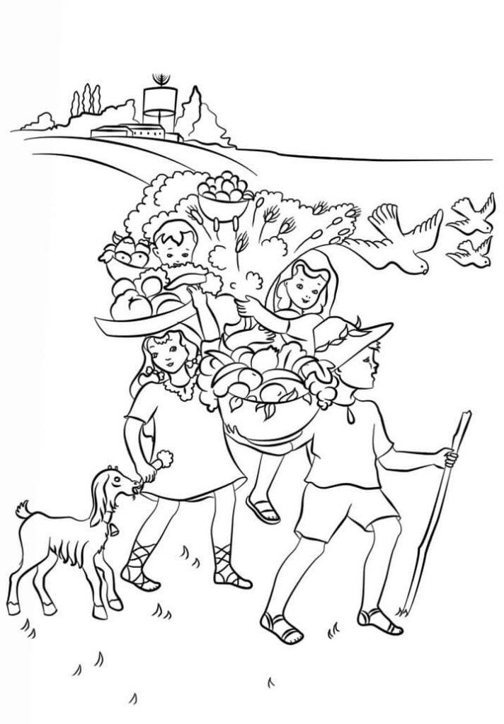 Kolorowanka Szawuot do druku